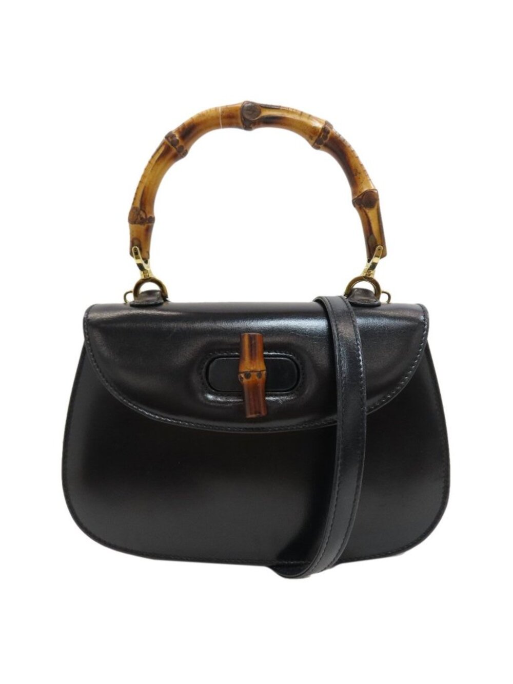 Gucci Bamboo 2-Way Handbag Calfskin